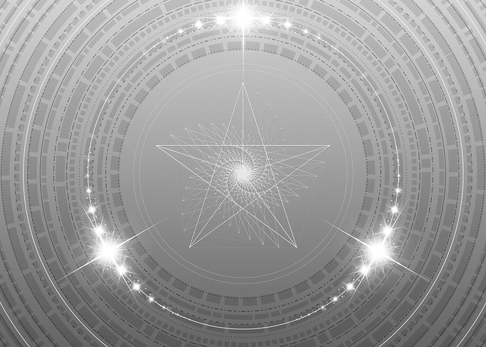 Gray Geometric Glyph Sign