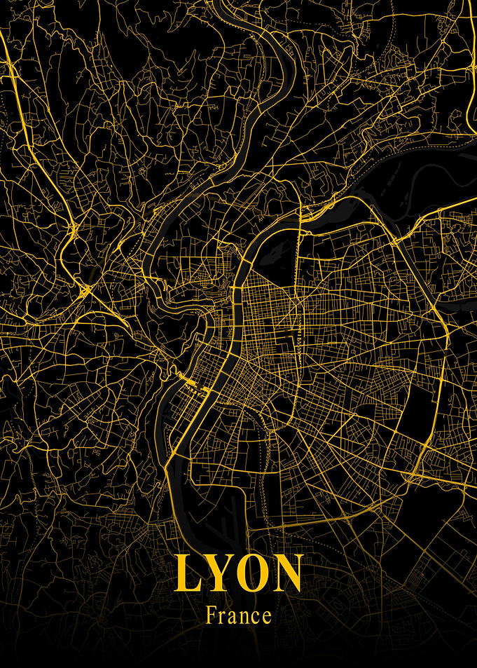 Lyon City Map France