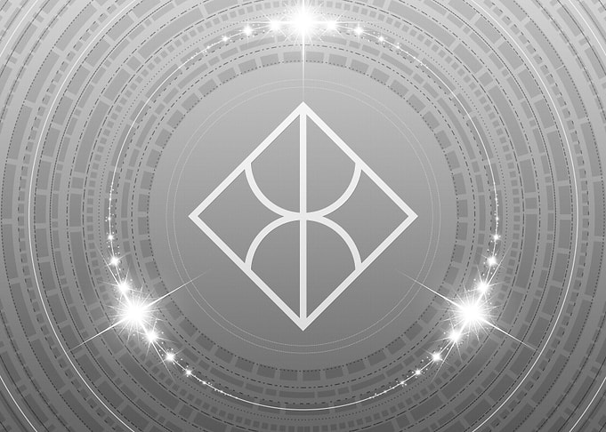 Grey Geometric Glyph Rune