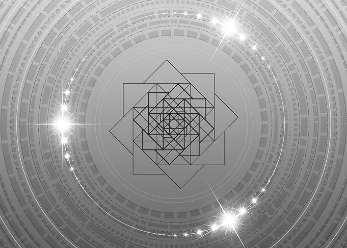 Gray Geometric Glyph Sign