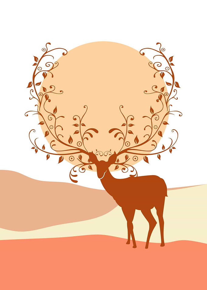 Deer Animal by Sunset