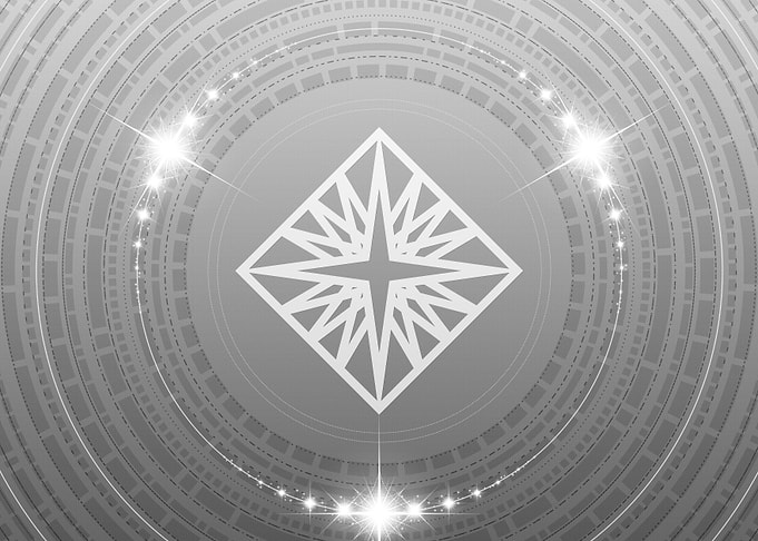 Grey Geometric Glyph Rune