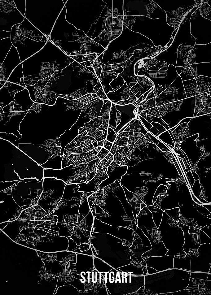 Stuttgart dark map