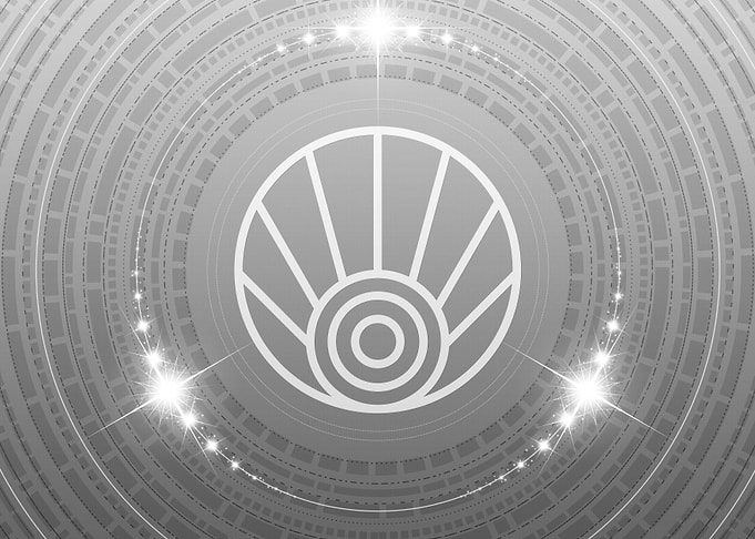 Gray Geometric Glyph Sign