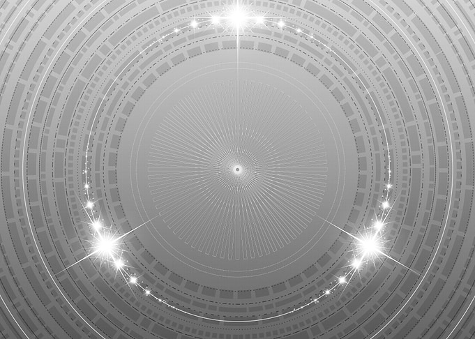 Grey Sacred Geometry Glyph