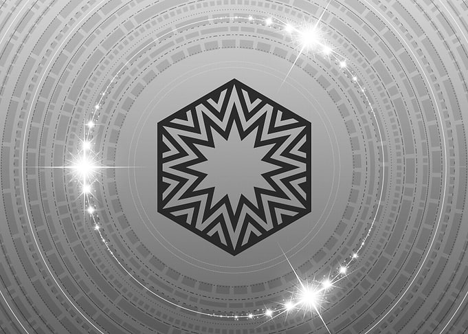 Grey Geometric Glyph Rune