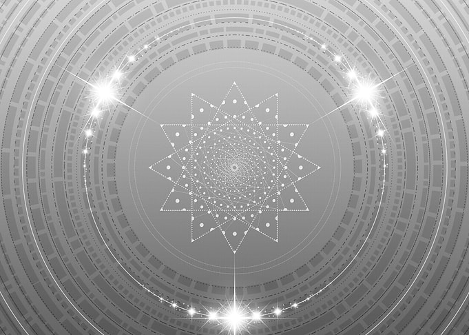 Grey Sacred Geometry Glyph