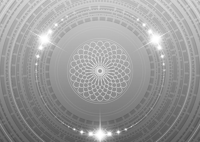 Gray Glyph Mandala Rune