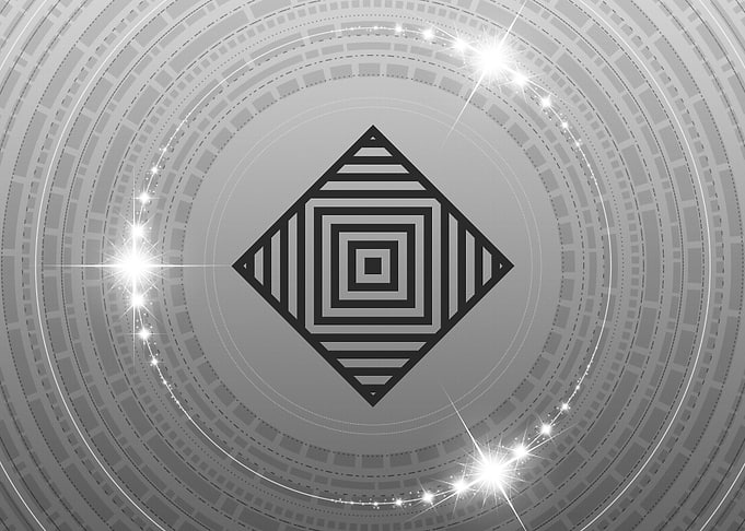 Gray Geometric Glyph Sign