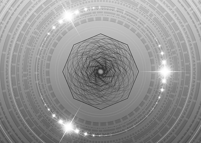 Gray Sacred Geometry Glyph