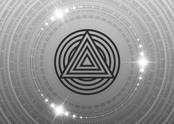 Grey Geometric Glyph Rune