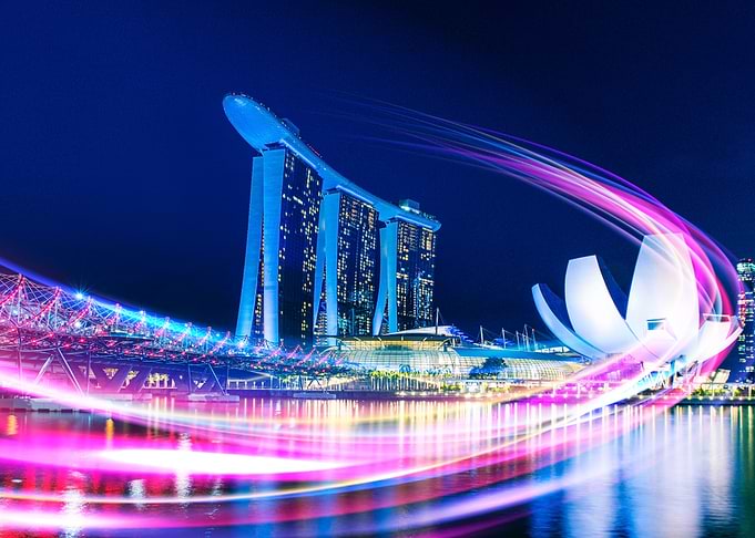 Neon city Singapore