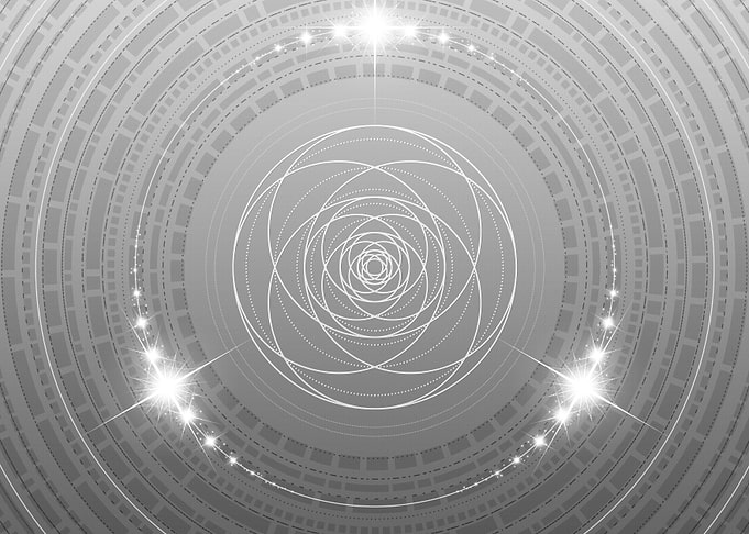 Grey Sacred Geometry Glyph