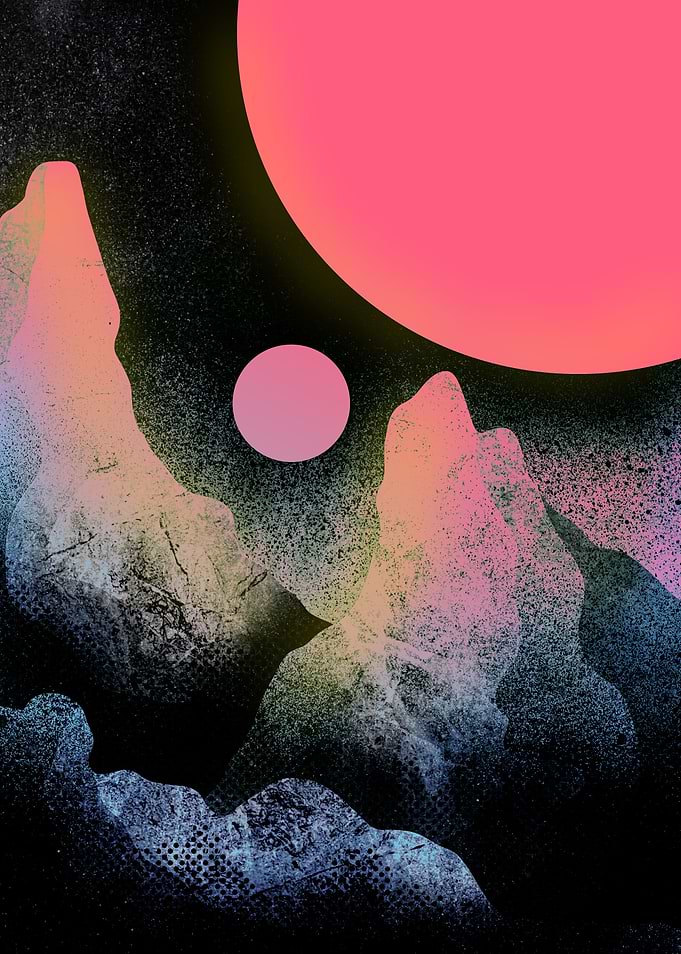 The two pink stars
