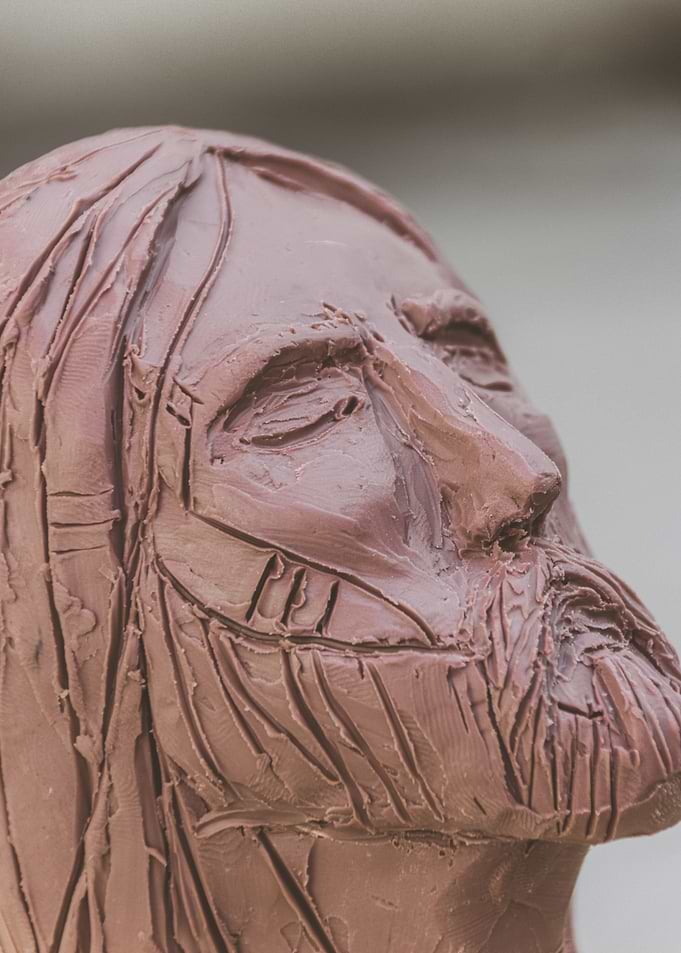 Jesus Christ face clay scu