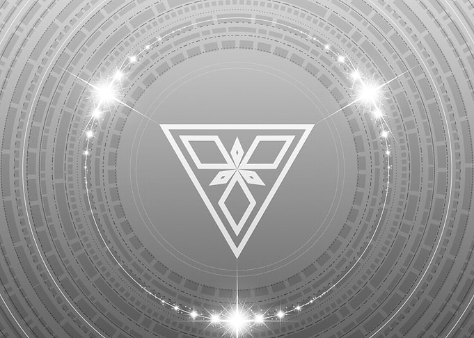 Grey Geometric Glyph Rune