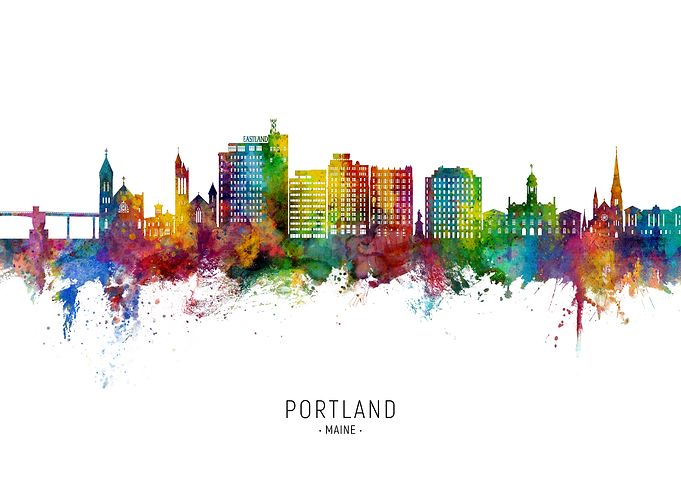 Portland Skyline Maine