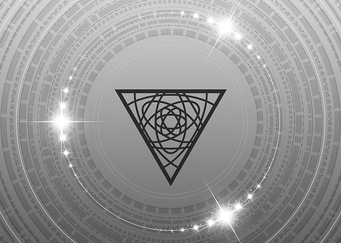 Gray Geometric Glyph Sign