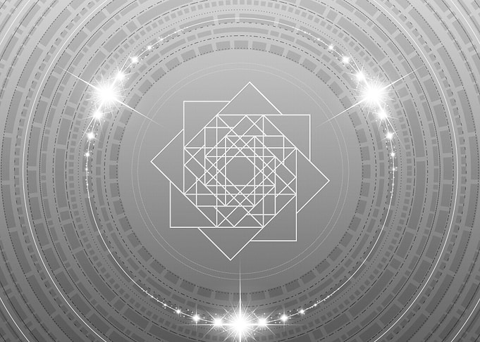 Gray Geometric Glyph Sign