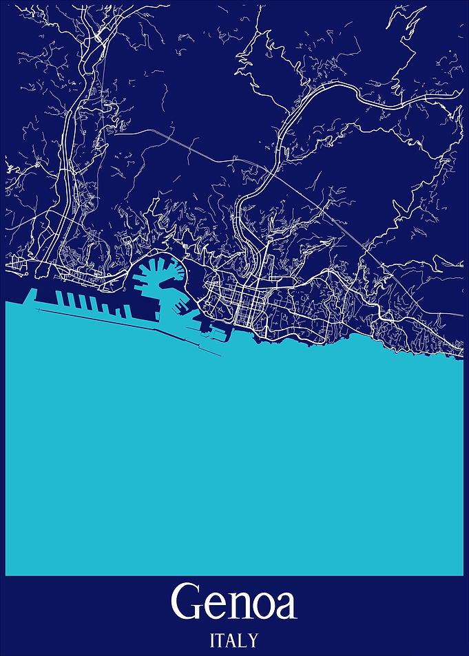 Genoa City Map Italy
