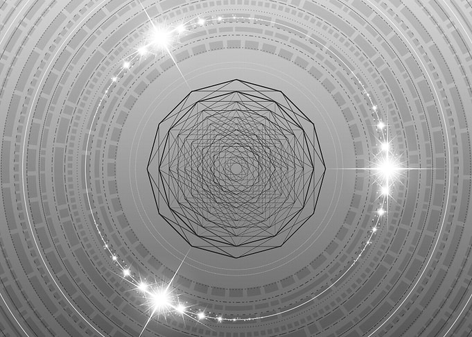 Grey Sacred Geometry Glyph