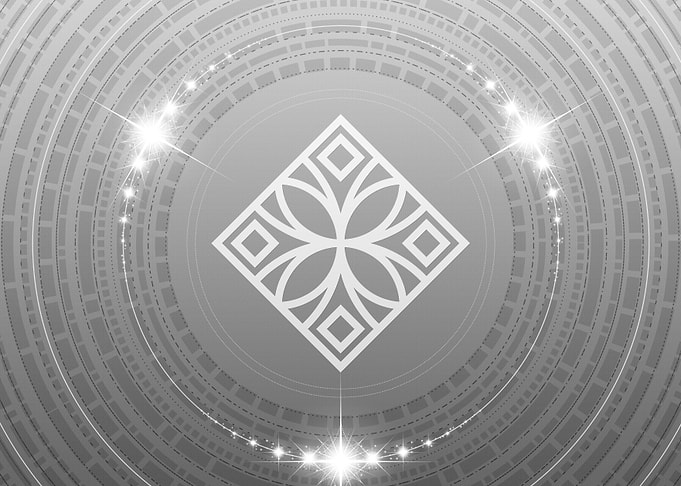 Grey Geometric Glyph Rune