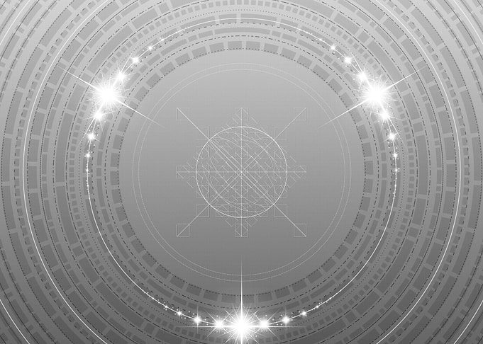 Grey Geometric Glyph Rune