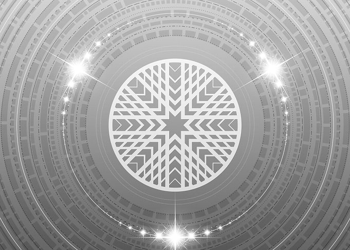 Gray Geometric Glyph Sign