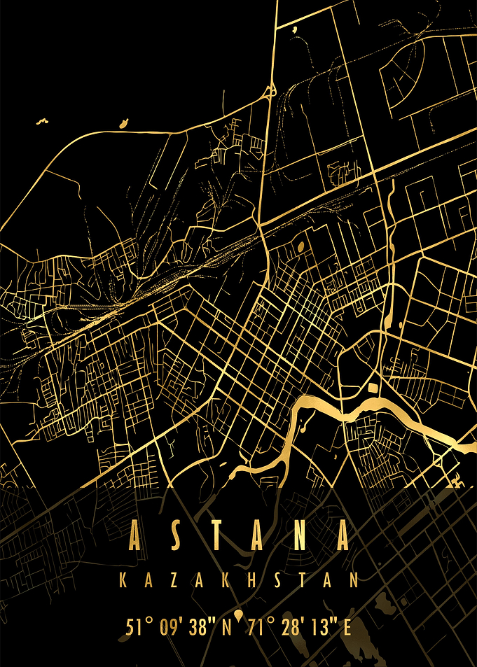 Astana Map Kazakhstan