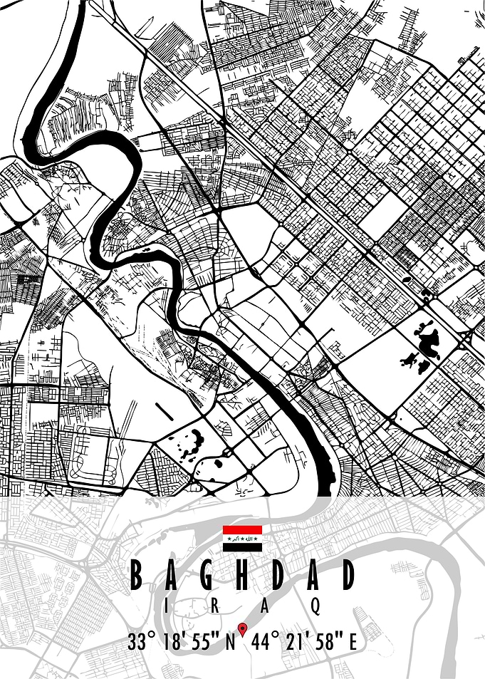Baghdad Map Iraq