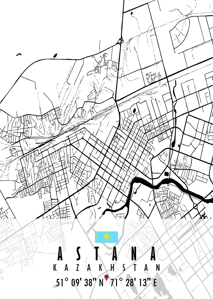 Astana Map Kazakhstan