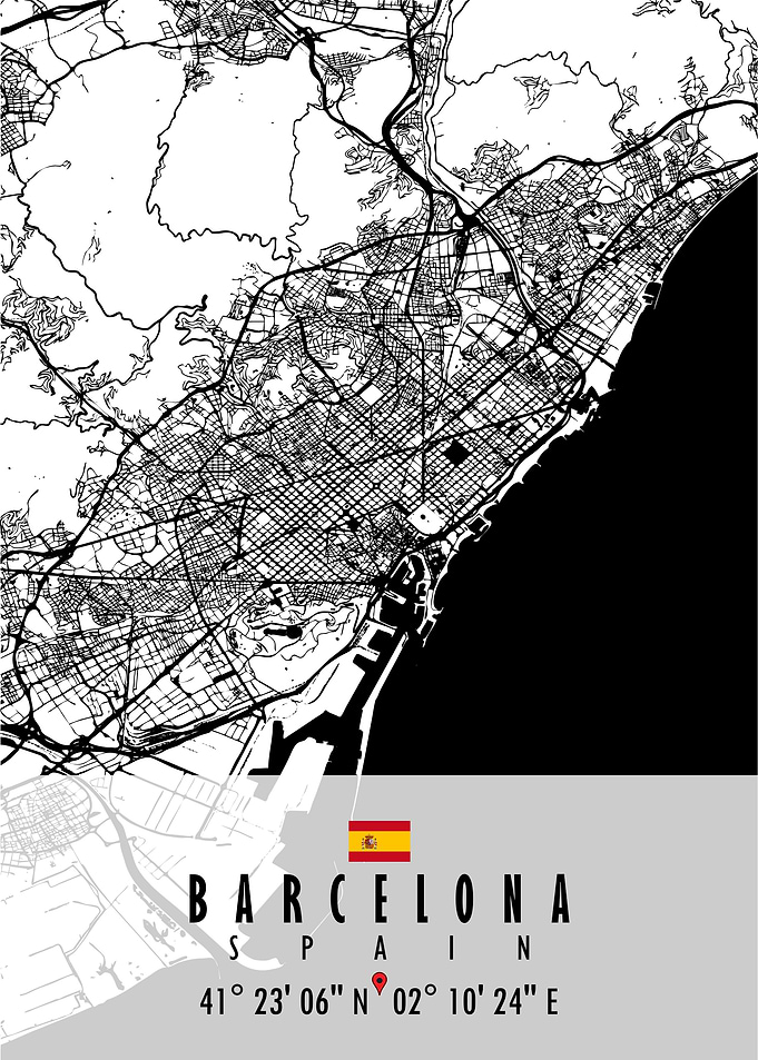 Barcelona Map Spain