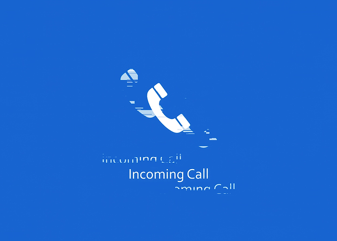 Glitch incoming call sharp