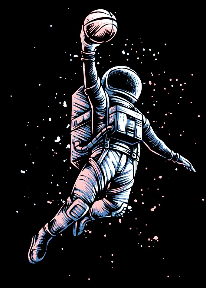 Astronaut Basketball space