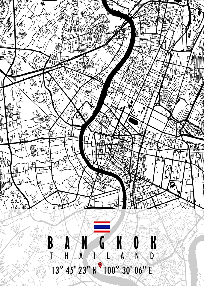Bangkok Map Thailand