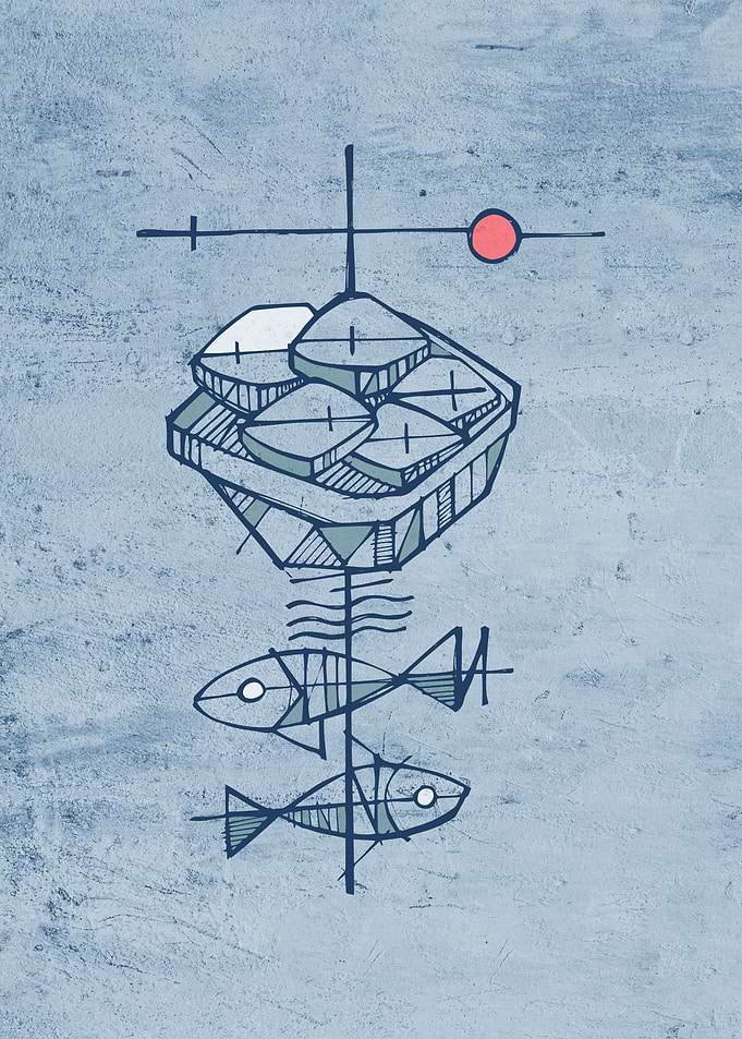 5 breads and two fish