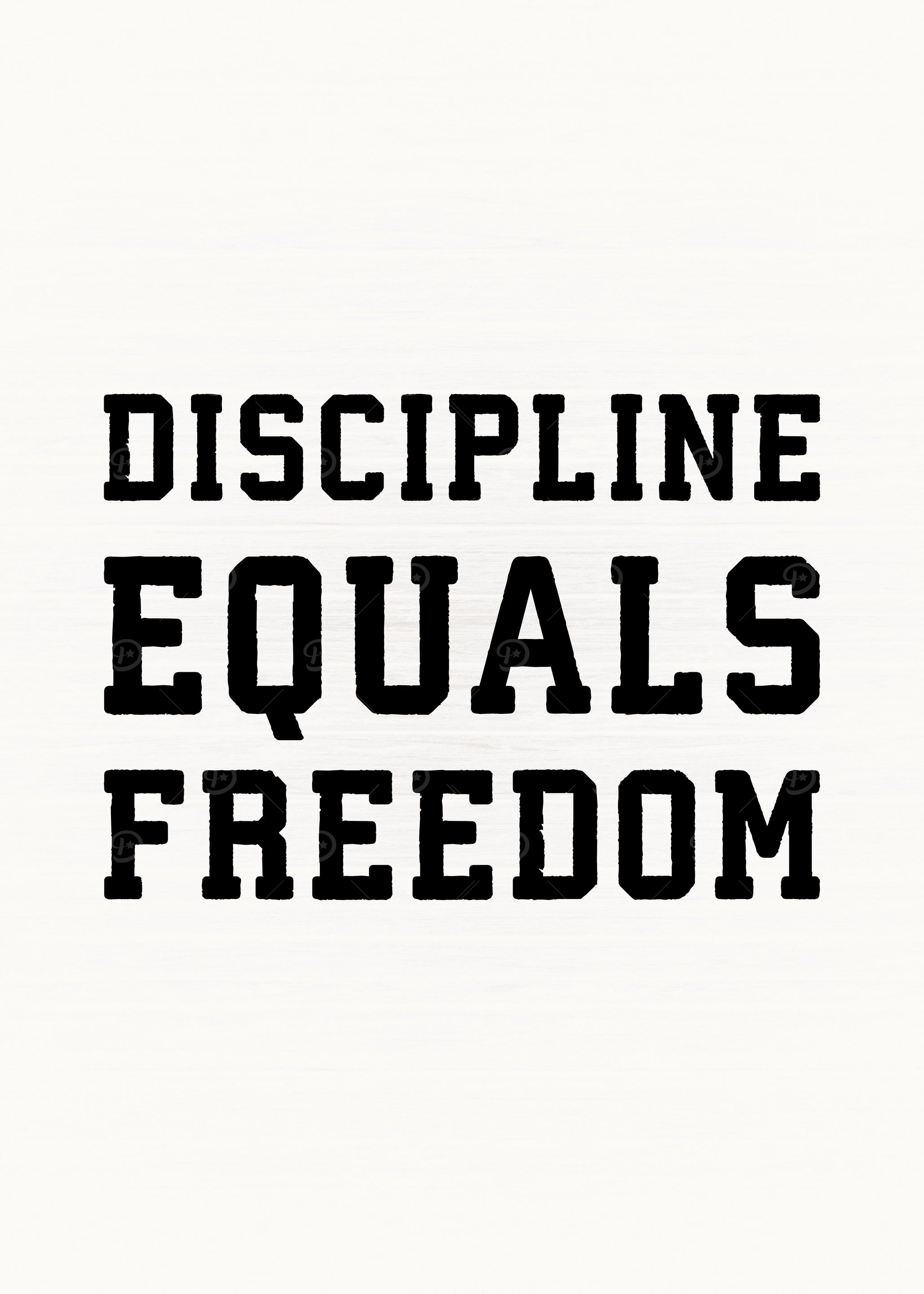 Discipline Equals Freedom