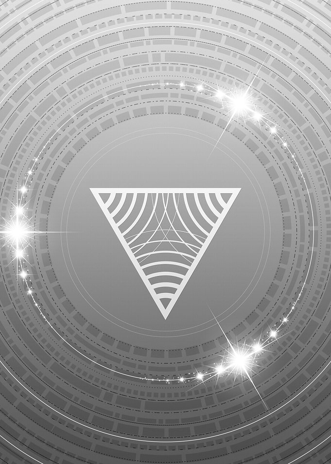 Grey Geometric Glyph Rune