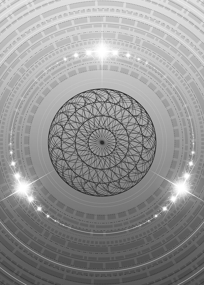 Gray Sacred Geometry Glyph