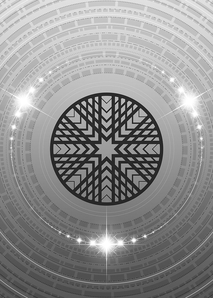 Gray Glyph Mandala Rune