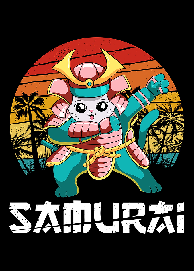 Maneki Neko Cat Samurai