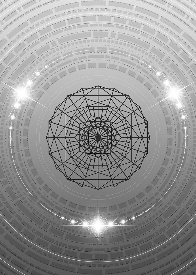 Gray Sacred Geometry Glyph
