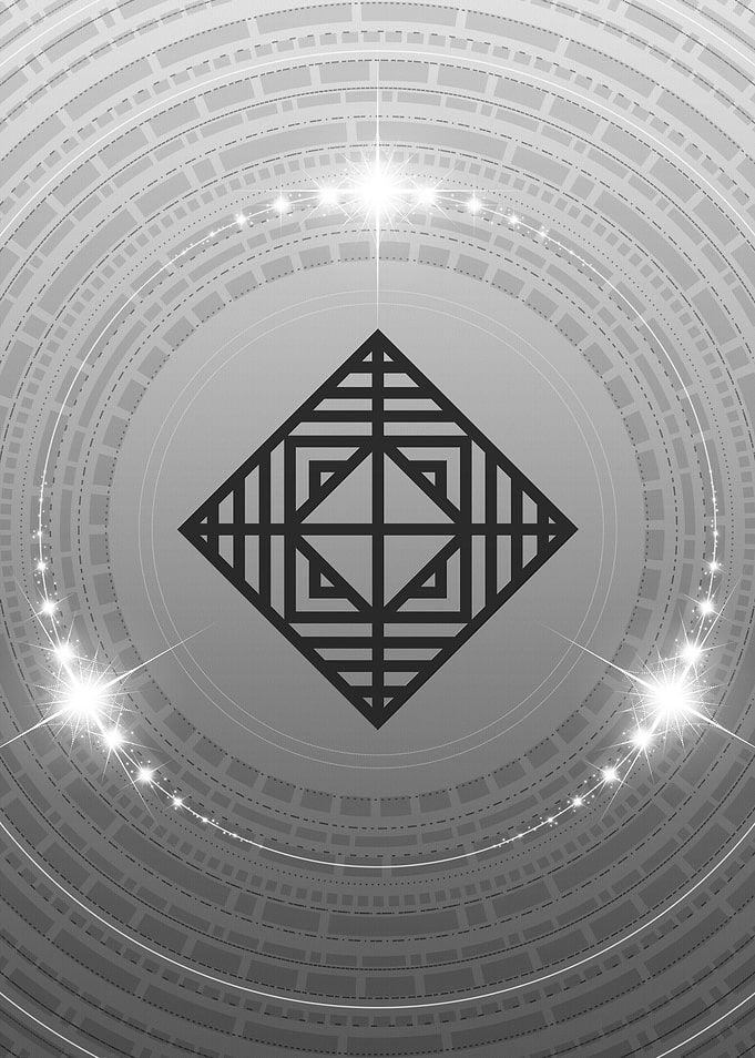 Gray Sacred Geometry Glyph