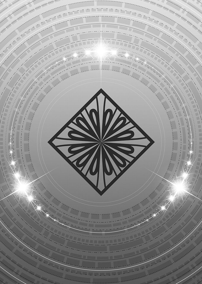 Gray Geometric Glyph Sign