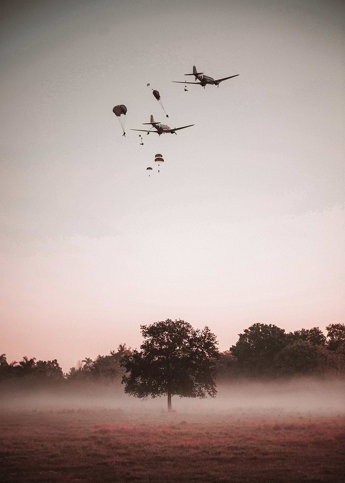 ww2 planes in a field