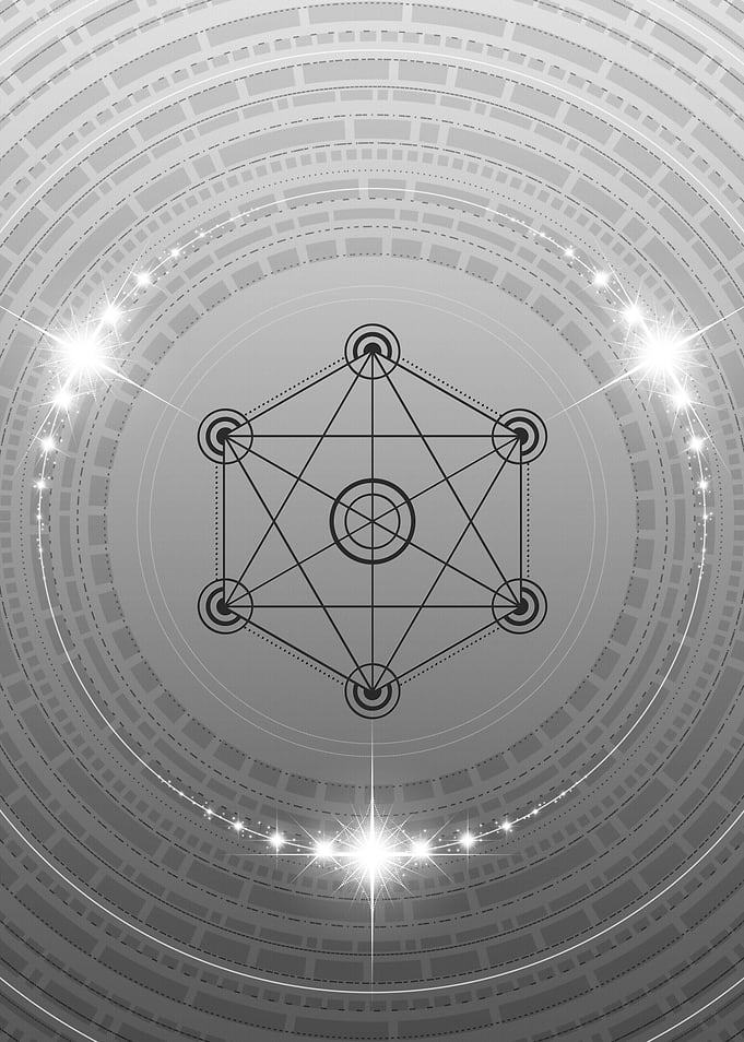 Gray Glyph Mandala Rune