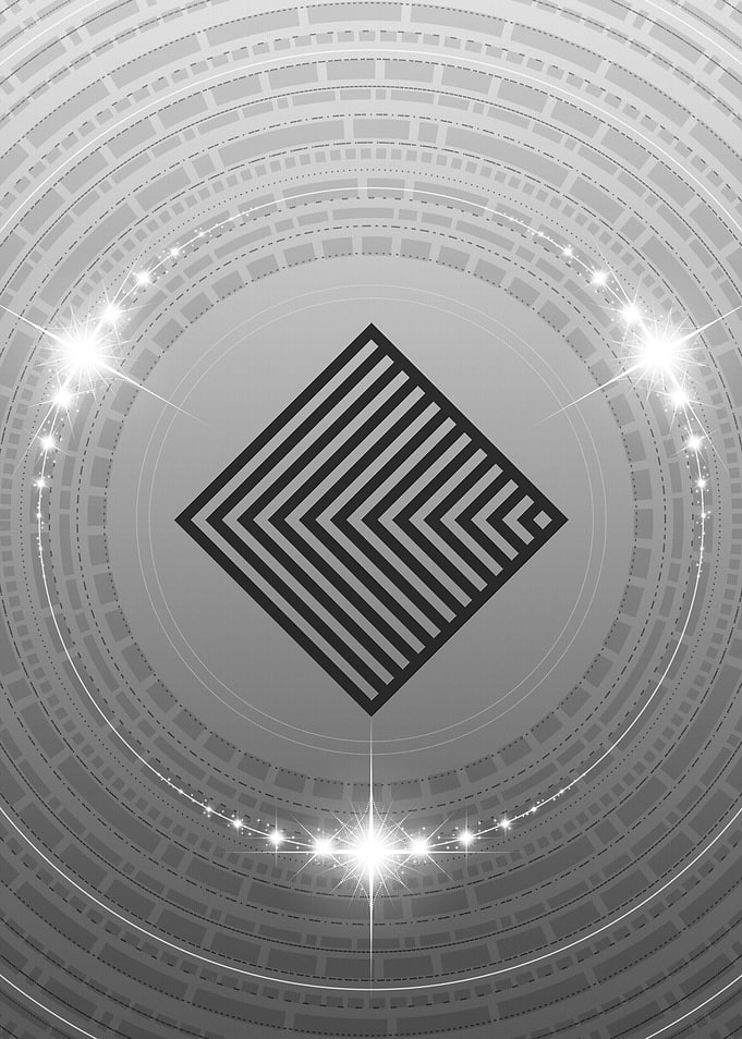 Grey Sacred Geometry Glyph