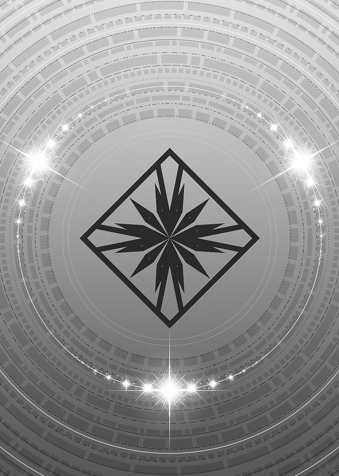 Grey Sacred Geometry Glyph