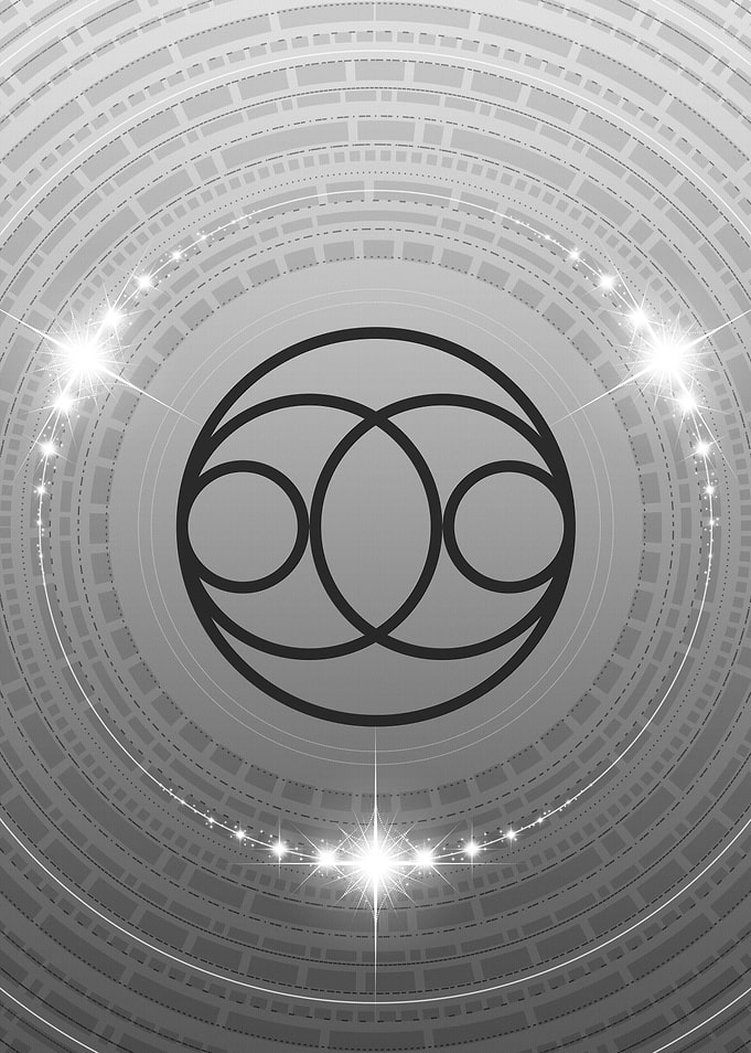 Gray Geometric Glyph Sign