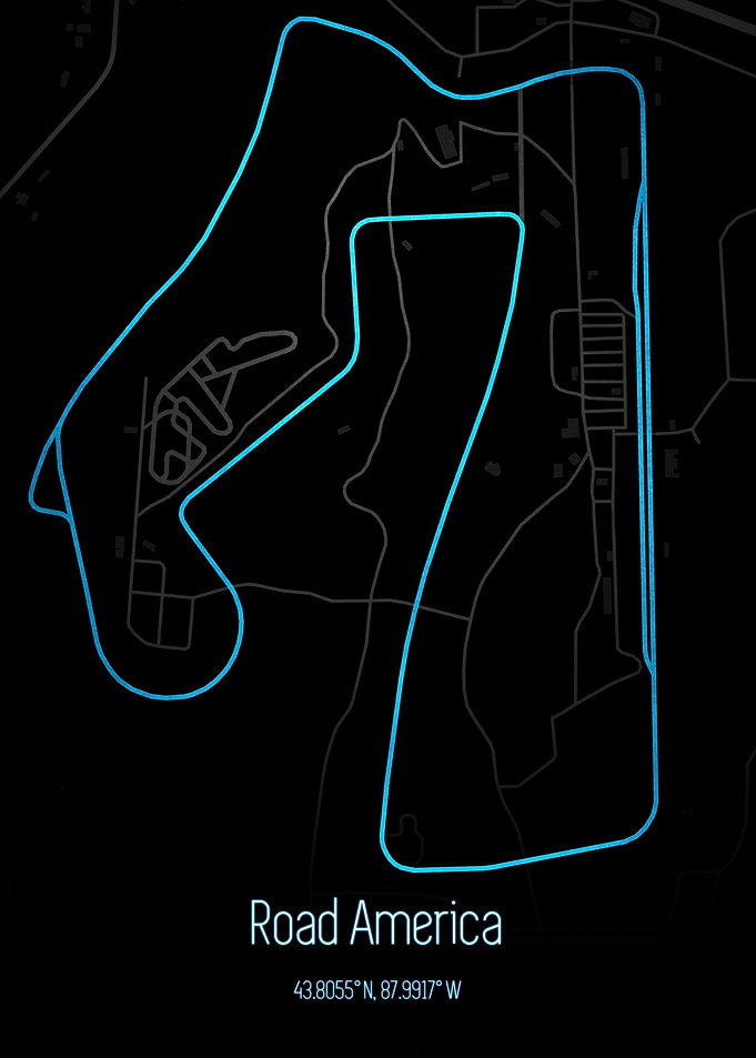 Road America Track Map